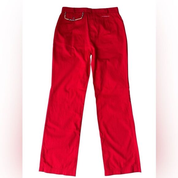 Burberry Vintage Red Straight Leg Golf Pants Size 6 - Picture 2 of 11
